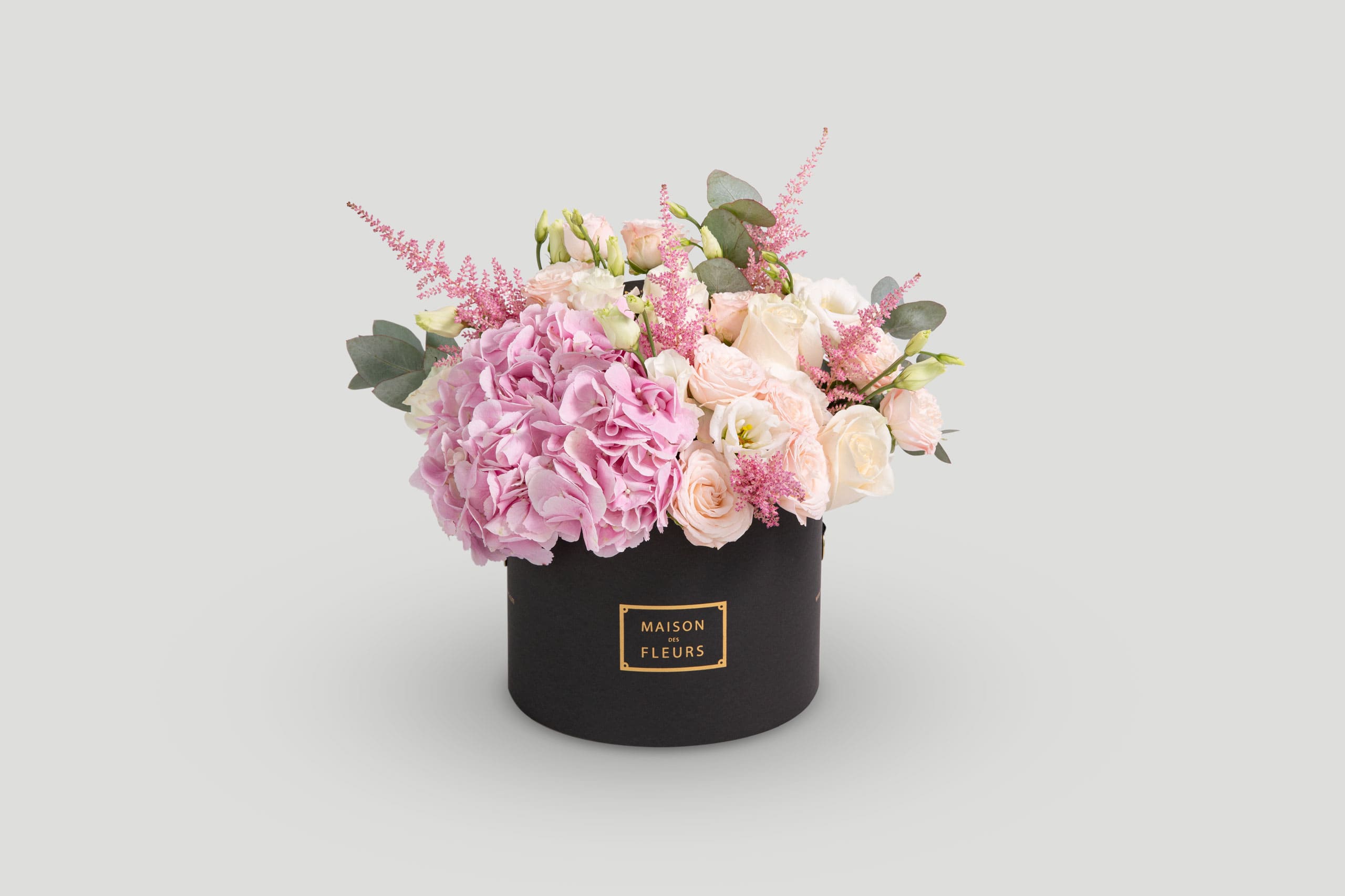 Luxury Flower Arrangement in a White Round Box