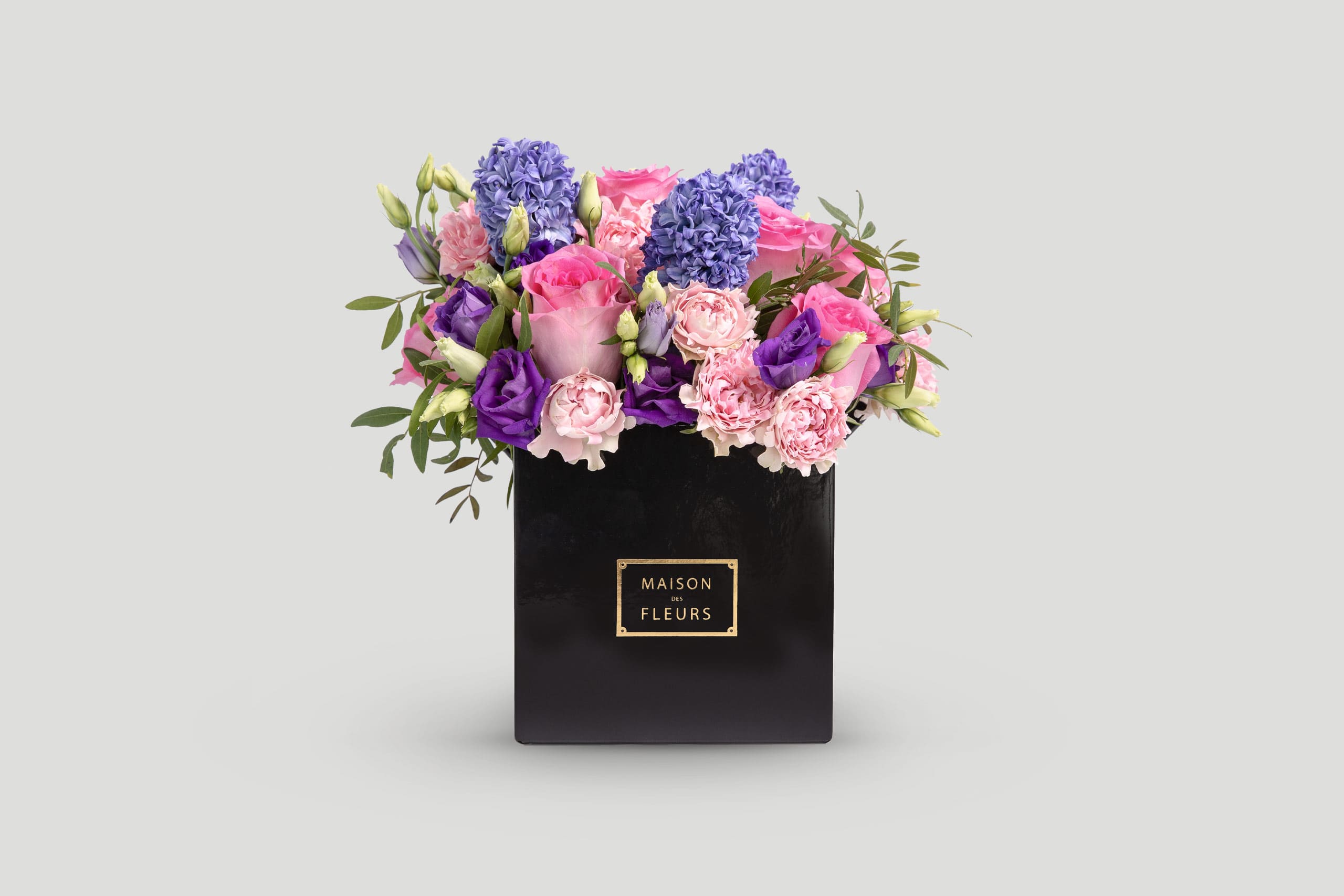 Luxury Flower Arrangement in a Black Box