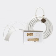 White Garden Hose Set with Gold nozzle for gardening hose