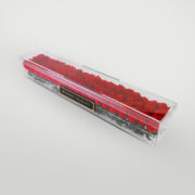 Long Life Red Roses in a Small Rectangular Acrylic Box
