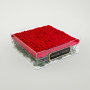 Long Life Red Roses in a 60cm Acrylic Box