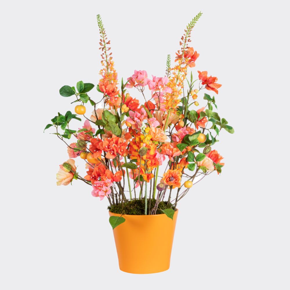 Orange Sorbet Faux Flowers